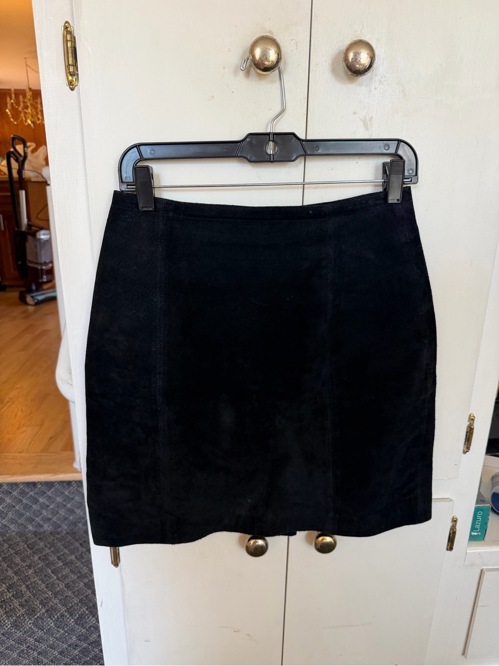 Vintage Savannah Black Suede Mini Skirt